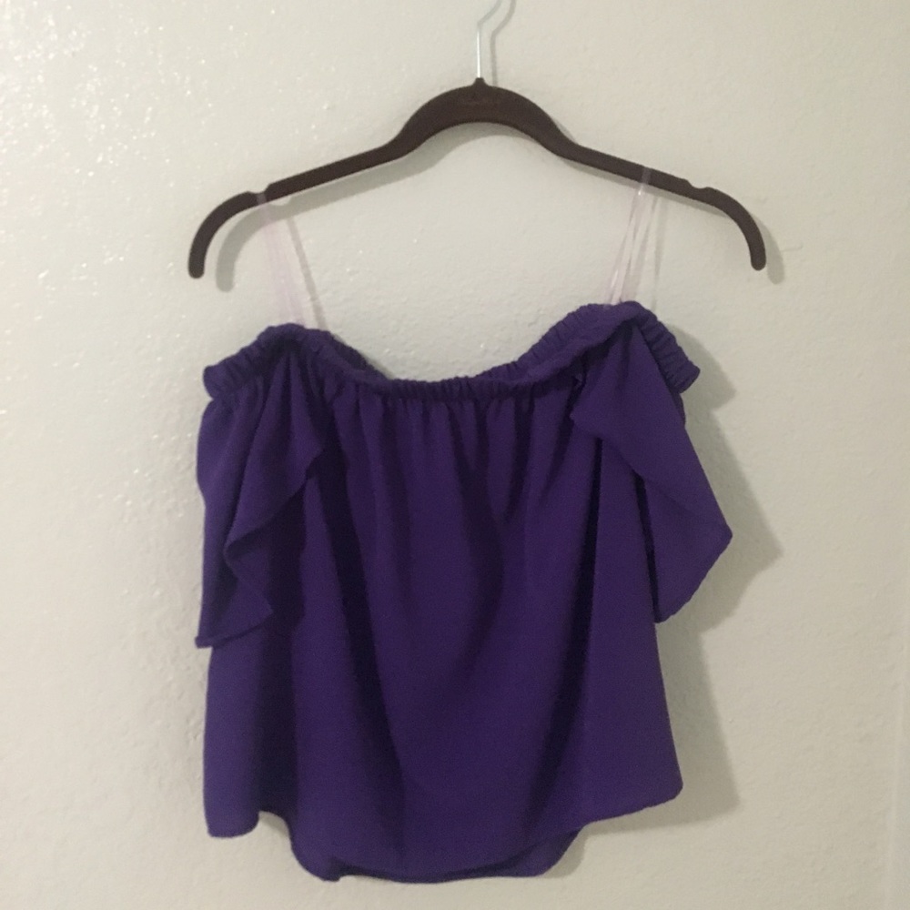 Purple off the shoulder top